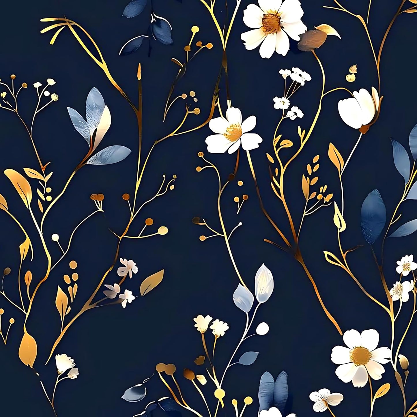 Peel and Stick Wallpaper, Soft Wildflower Botanical Contact Paper, PVC Vinyl Removable Wall Covering, Waterproof Easy-Clean, No Residue Renter Friendly, Neutral Decor, 39.4x17.3 in (Flowers2)