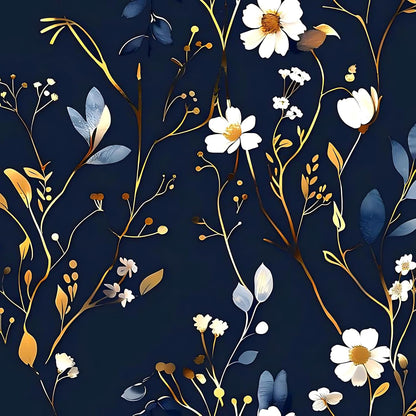 Peel and Stick Wallpaper, Soft Wildflower Botanical Contact Paper, PVC Vinyl Removable Wall Covering, Waterproof Easy-Clean, No Residue Renter Friendly, Neutral Decor, 39.4x17.3 in (Flowers2)