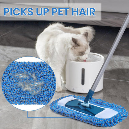 TrueYee 2 Pack Microfiber Mop Replacement Pad for Dry Dusting Wet Mopping (Dust Mop ASIN:B0CM8Z8Y2P)