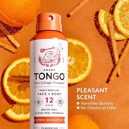 Grand Tongo DEET-Free Insect Repellent, The 12 Hour Protection, DEET Alternative – Fragrance Free