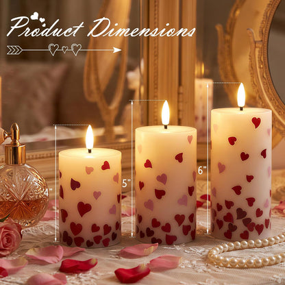 JOIONE Flameless Pillar Candles with Remote, 3 Pack Battery Operated Real Wax LED Candles, LED Candle that Perfect for Home Decorations Fireplace Table, White