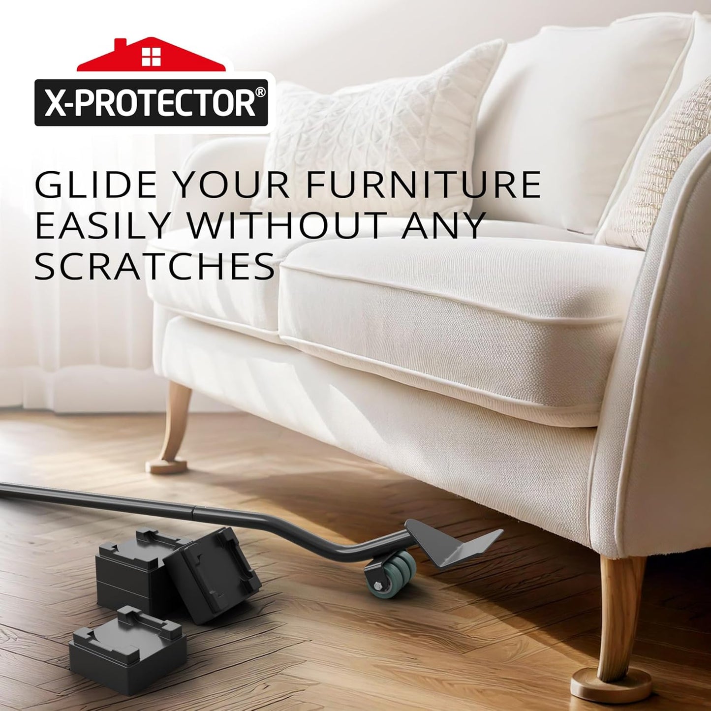 X-Protector Felt Furniture Sliders for Hardwood Floors 24 PCS 1” - Self-Adhesive Furniture Slider - Heavy-Duty Furniture Movers for Hard Surfaces - Felt Sliders - Move Your Furniture Easily!