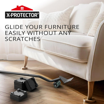 X-Protector Felt Furniture Sliders for Hardwood Floors 24 PCS 1” - Self-Adhesive Furniture Slider - Heavy-Duty Furniture Movers for Hard Surfaces - Felt Sliders - Move Your Furniture Easily!