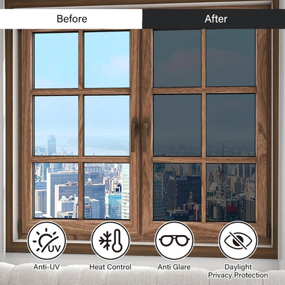 Finnez Frosted Privacy Window Film - Static Cling No Adhesive, Reusable & Easy to Remove, Decorative Glass Film for Home Bathroom Office Door, Crystal Clear 17.5 x 78.7 inches