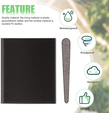 Jetec 6 Peices Self-Adhesive Door Corner Seals, Gap Filler Seal Strip Weather Stripping Draft Stopper Door Frame Seal Corner Foam for Weather Protection Isolation of Noise(Black)