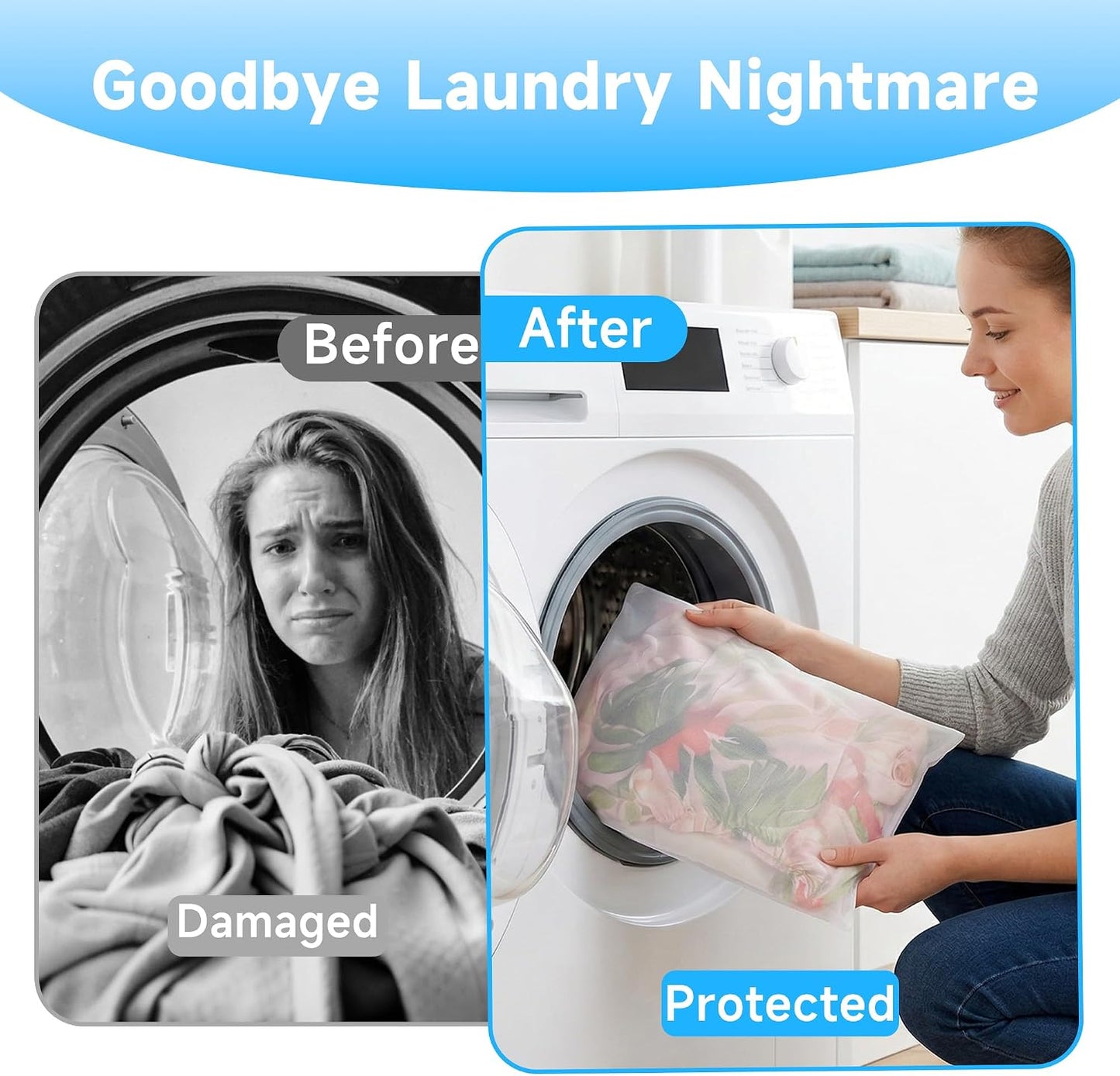 GOGOODA 2 Pack Extra Large Mesh Laundry Bag 43 x 35 in – XXXXL Washing Bag | Jumbo for Bedding, Blankets, Clothes, Pet Items, Travel & Storage – Washer Protector Bag for Washing Machine