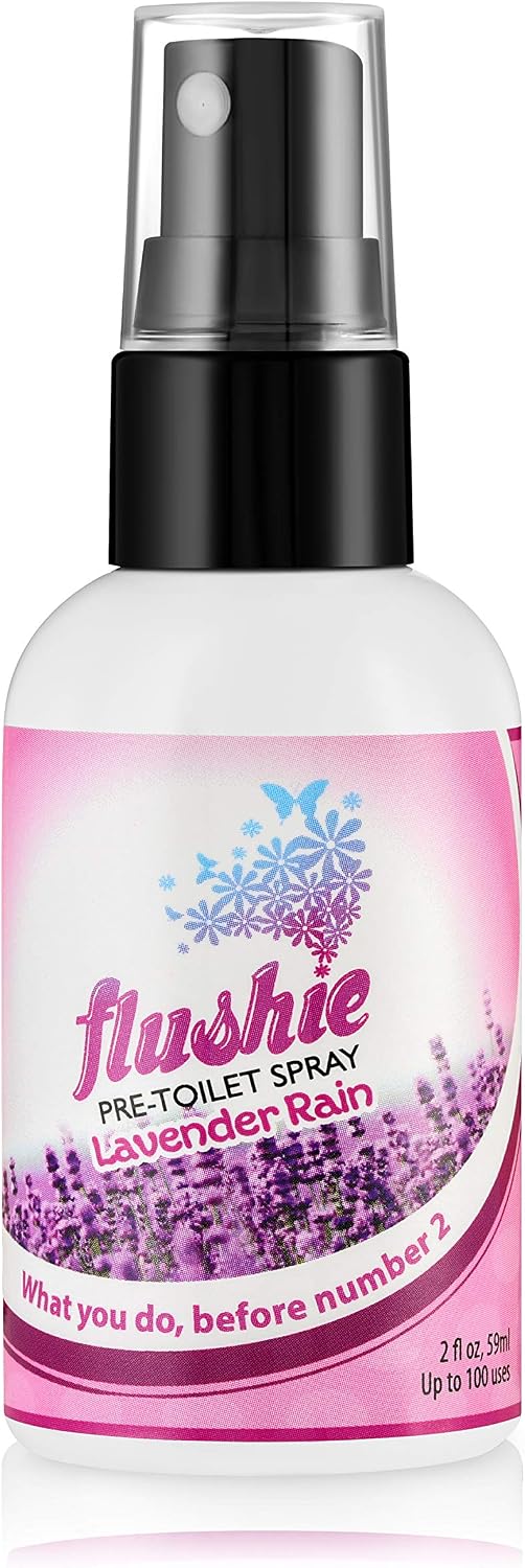 Flushie Pre-Toilet Spray Travel Size Toiletries Bathroom Spray for Toilet Deodorizer Traveling Essentials - Poop Odor Eliminator (Linen, 1oz 3pack)