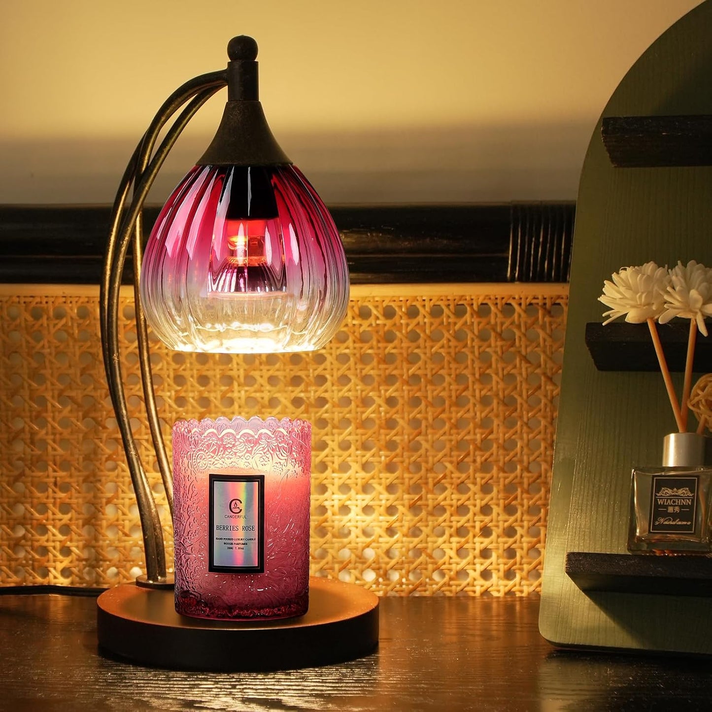 Candle Warmer Lamp with Timer Dimmer - Electric Light Wax Warmer for Jar Candles - Lamp with 2 Bulbs, Unique Birthday Gifts for Women Mom House Warming Gifts New Home Decor