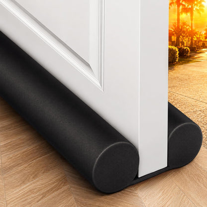 MAXTID Under Door Draft Stopper for Bottom of Doors 38" Black Door Blocker Noise ReducerLight Cold Air Guard Breeze Sound Proof Door Sweep Weather Stripping Door Seal Insulation Strip Gap Filler