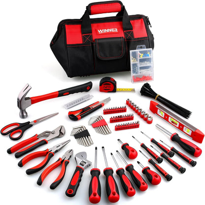 WINNER 160-Piece All-Purpose Household Tool Kit in Delicate Toolbox, Suitable for Both Male and Female, Great for Common Home Repairs, House DIY Project, Garage, Office, Gift for Father's Day