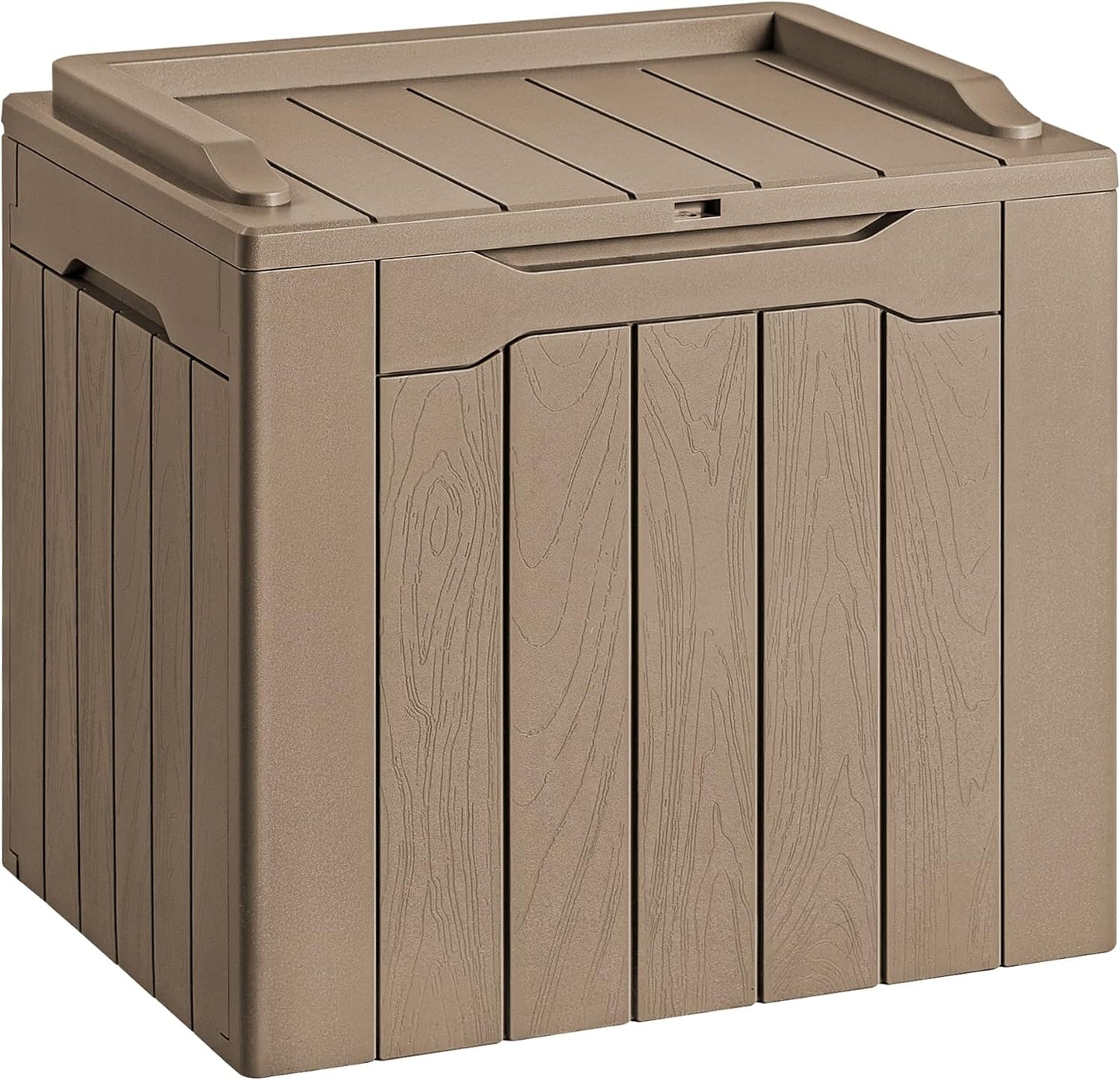 Devoko 30 Gallon Resin Deck Box Waterproof Outdoor Storage Box for Patio Furniture Pool Accessories Indoor Storage for Cushion Garden Tools (30 Gallon, Black)