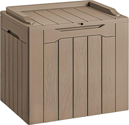 Devoko 30 Gallon Resin Deck Box Waterproof Outdoor Storage Box for Patio Furniture Pool Accessories Indoor Storage for Cushion Garden Tools (30 Gallon, Black)
