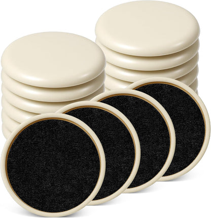 16 Pcs Furniture Sliders for Carpet,2 Inch Sliders for Furniture on Carpet Self Adhesive Chair Slider for Carpeted and Hardwood Floors (Beige)
