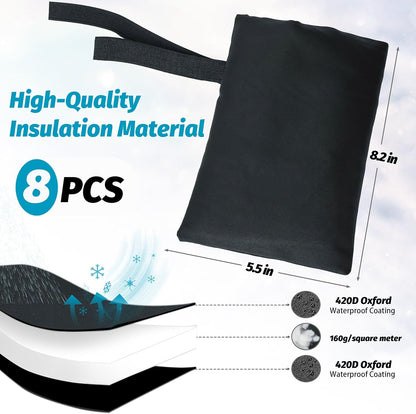 Outdoor Faucet Covers for Winter,2 Pack Faucet Cover Freeze Protection,Insulated Anti-Freeze Waterproof Material,Reusable Faucet Cover Socks for Various Faucet Spigot,Pipe,Garden Hose Bib