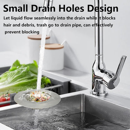 2PCS Kitchen Sink Strainers, 3" Top/1.5" Basket, Stainless Steel Bathtub Drain Strainer, Shower Hair Drain Catcher, Drain Filter Basket