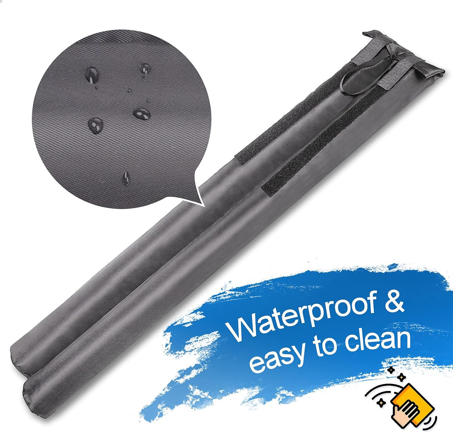 MAXTID Large Door Draft Stopper for Bottom of Doors 36” Under Door Sweep Noise Blocker Black Gap Stoppers Adjustable Doors Seal Sweep Guard Draft, Window Breeze Stoppers, Home Essentials Gadgets