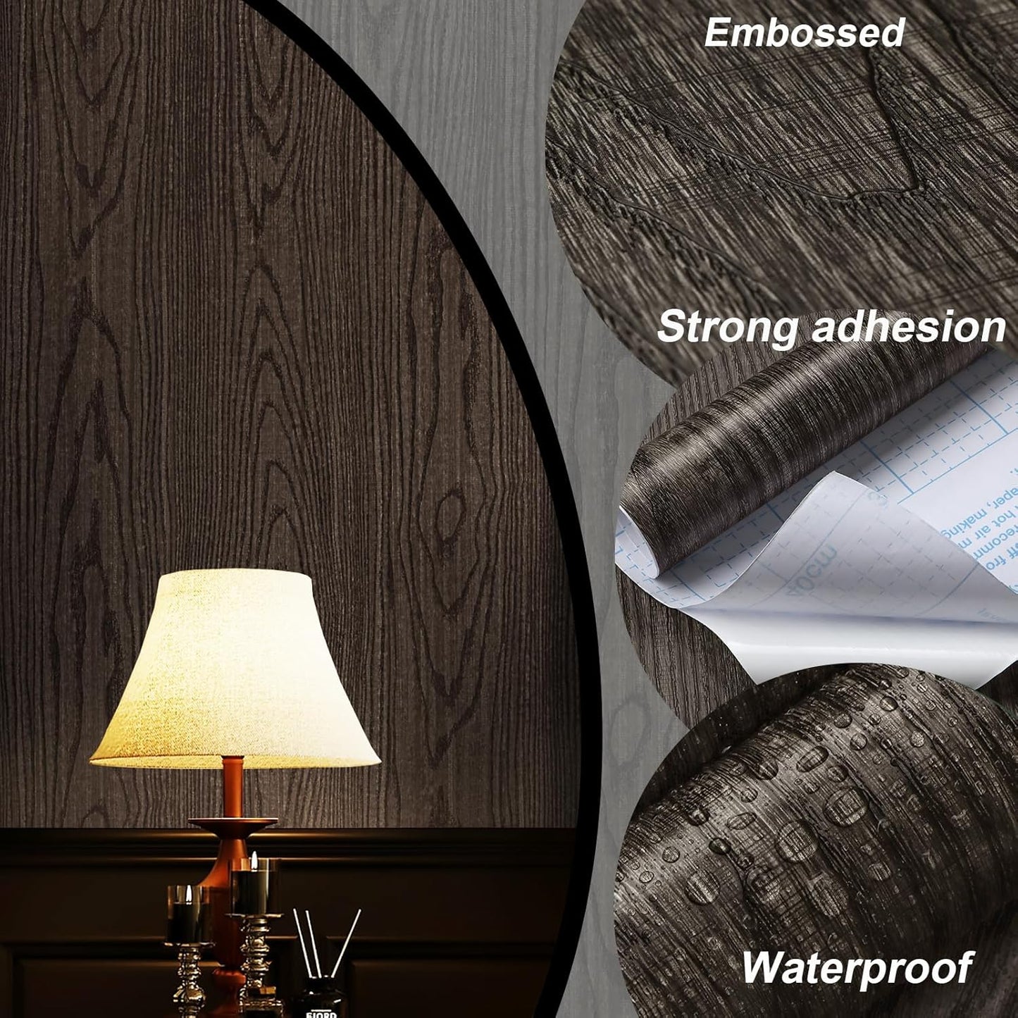 Dimoon 17.3" X 78.7" Peel and Stick Wallpaper Floral Contact Paper Boho Beige White Renter Friendly Natural Wall Paper Waterproof Removable Self Adhesive Wallpaper for Bedroom Livingroom Vinyl Roll