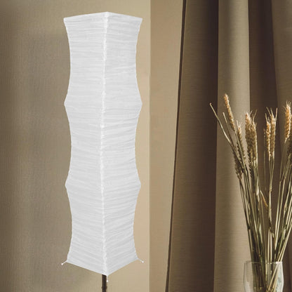 IMIKEYA Japanese Paper Floor Lamp Shade, Foldable Rice Paper Lampshade Cover Replacement, Soft Light Standing Lamp Shade for Modern Minimalist Living Room, Bedroom, Office Decor