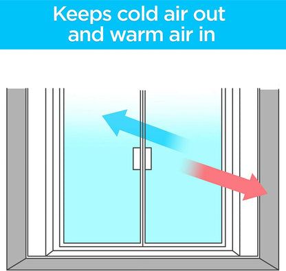 3M Indoor Patio Door Insulation, Insulator Kit for 6'-8" x 9' ft Patio Door, Keeps Cold Air Out and Warm Air In, Includes Heat Shrink Window Film and Scotch Window Film Mounting Tape (2144W-6)