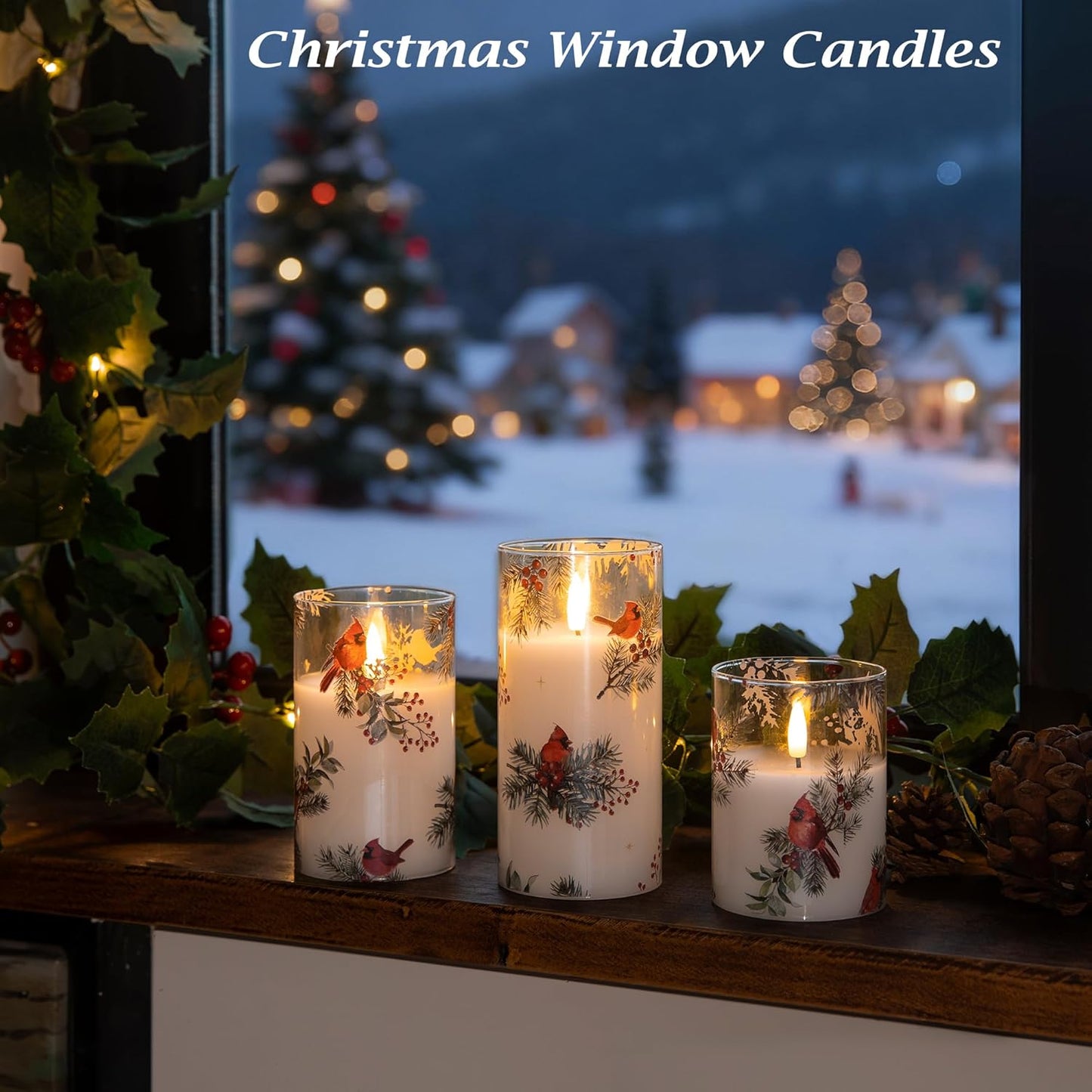 LUSHARBOR Flameless Candles with Remote, 3 Pack Battery Operated Candles Flickering Real Wax LED Fake Pillar Candles with Timer for Wedding Home Party, White