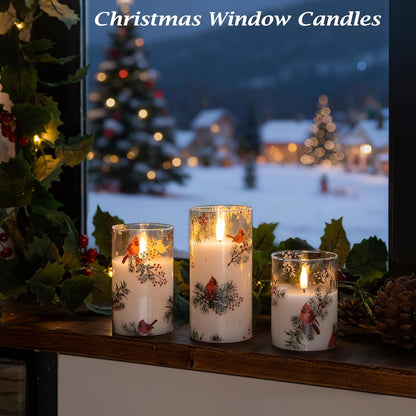 LUSHARBOR Flameless Candles with Remote, 3 Pack Battery Operated Candles Flickering Real Wax LED Fake Pillar Candles with Timer for Wedding Home Party, White