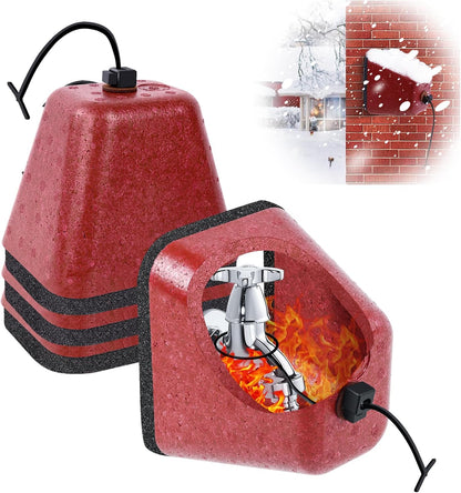 Outdoor Faucet Covers for Winter, 4 Pack Insulated Foam Faucet Cover Freeze Protection, Reusable Winter Spigot Covers Water Pipe Covers Hose Bib Covers