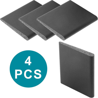 4 Pcs Door Corner Seals, Exterior Door Jamb Frame Seal, Self-Adhesive Wedge Draft Stoppers Foam Pads for Weather Stripping Noise Isolating (White)
