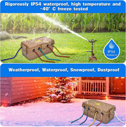 Hrensaw Large Outdoor Electrical Box(12.5x8.5x5inch),IP54 Waterproof Outdoor Outlet Covers,Weatherproof Extension Cord Covers Protect Outlet,Plug,Timer,Power Strip,Holiday Light,Green