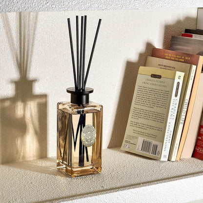 M&SENSE 6.3 oz Large Reed Diffuser Set | Lime+Basil Scent Oil Diffuser with Sticks | Hotel Collection Non-Toxic Home Fragrance |for Bedroom Bathroom Living Room - Colors B