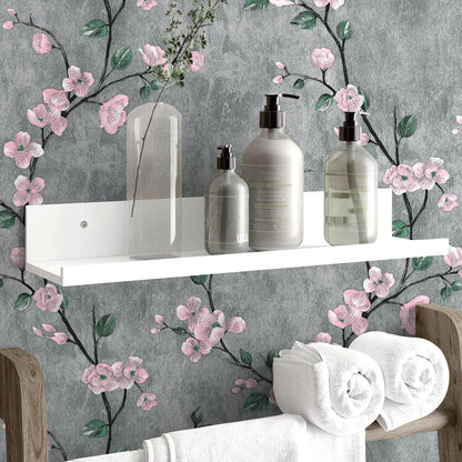 SOON AFTER 17.5”x120” Floral Peel and Stick Wallpaper Flower Tree Contact Paper Self Adhesive Removable Modern Sage Green Wall Paper Decorative Wall Covering Countertop Vinyl Film Roll