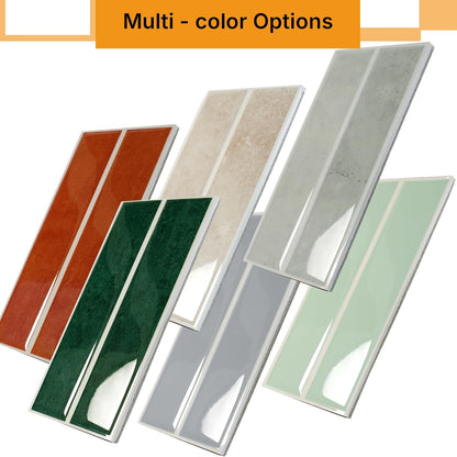 Peel and Stick Backsplash Tiles for Kitchen Bathroom - 10 Sheets 11.61" x 11.61" 3D Self Adhesive Wall Tiles Waterproof Hard PVC Ceramic Tile Easy DIY Installation Green