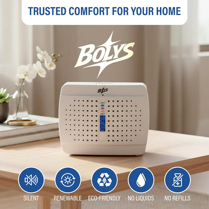 Mini Dehumidifier for Small Spaces – Rechargeable Silica Gel Dehumidifier – Reusable Moisture Absorber for Closet, Wardrobe, Drawer, Car, RV & Storage – Cordless Use After Charging