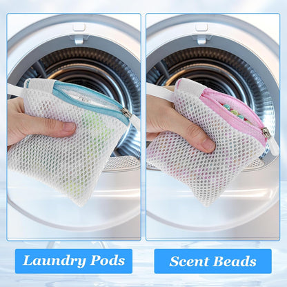 Tyqour 6 PCS Small Laundry Bag Mesh Mini Laundry Bags for Washing Machine 4.3 X 4.3 Inch Wash Bag for Delicates Laundry Pod Mesh Bag with Zipper for Home Travel