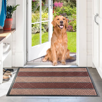 DM23 Heavy Duty Front Door Mats Non Slip Rubber Backing Entrance Mat Shoes Scraper Welcome Mat