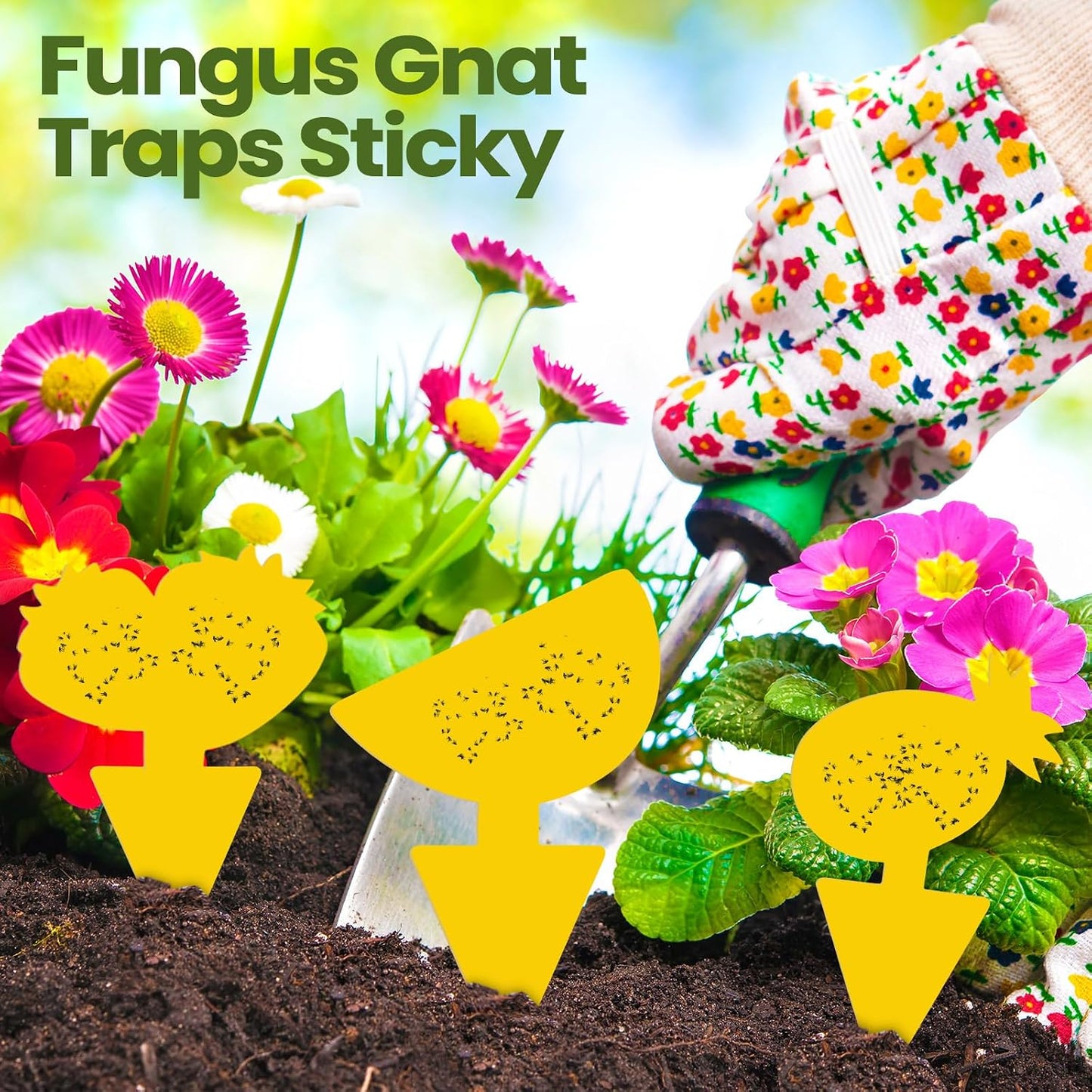 200 Sheets Fruit Fly Sticky Traps for Fruit Fly Gnat Trap for House Indoors Sticky Traps Catcher for Gnats Fungus Gnats Mosquito Catcher for Kitchen Outdoor Plants(Yellow)