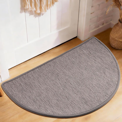 Door Mat 30"x17", Non Slip Washable Door Mat Indoor Entrance, Low Profile Absorbent Entry Rug for Front Door, Entryway, Inside Entrance, Rubber Backing Dirt Trapper Indoor Mat, Khaki