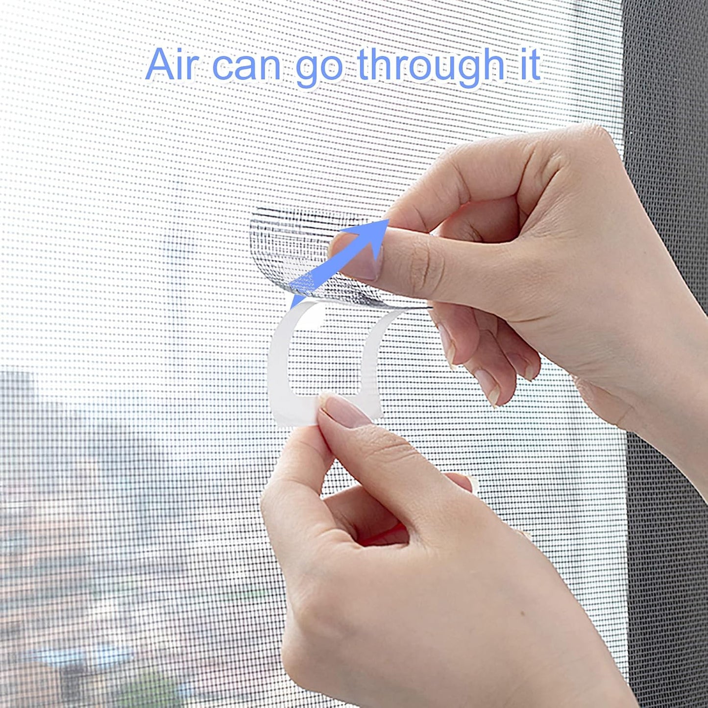 Window Screen Repair Kit Tape Patch, Grey 3.5 inches X3.5 inches 8pcs(16patches) -Fiberglass Breathable Waterproof & 𝗦𝘁𝗿𝗼𝗻𝗴 𝑨𝒅𝒉𝒆𝒔𝒊𝕧𝕖 Covering Wire mesh for Door tears Holes