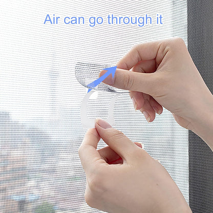 Window Screen Repair Kit Tape Patch, Grey 3.5 inches X3.5 inches 8pcs(16patches) -Fiberglass Breathable Waterproof & 𝗦𝘁𝗿𝗼𝗻𝗴 𝑨𝒅𝒉𝒆𝒔𝒊𝕧𝕖 Covering Wire mesh for Door tears Holes
