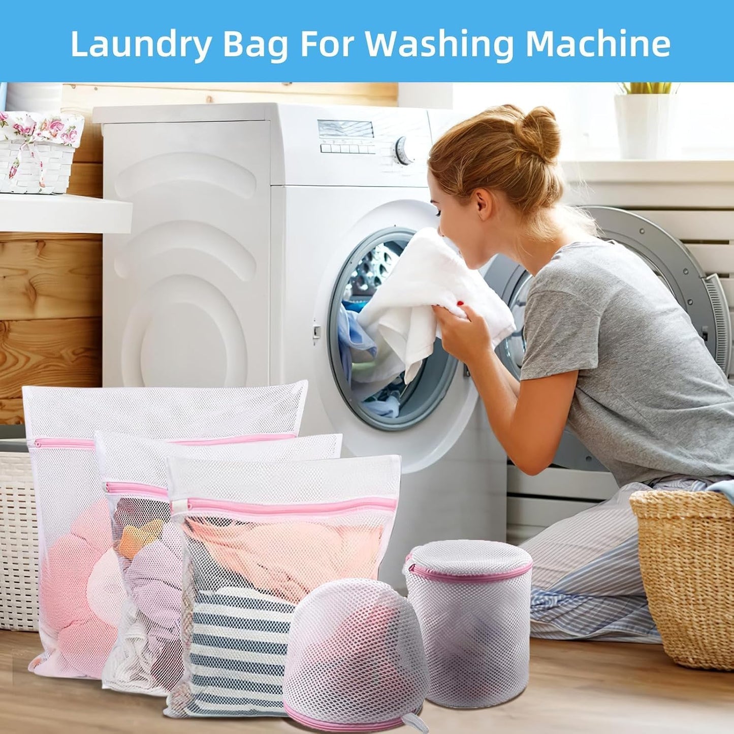 GOGOODA Mesh Laundry Bags for Delicates Durable Protective Wash Bags | Travel Storage Bags for Intimates Lingerie, 3PCS（3XXL）