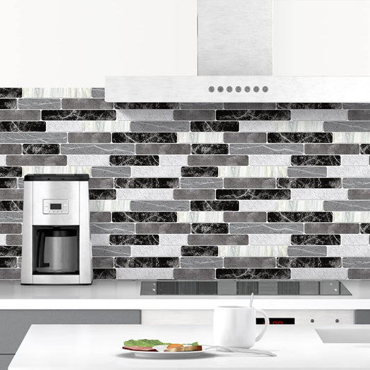 WENMER Kitchen Peel and Stick Backsplash Wallpaper, Waterproof Bathroom Wall Paper, Self Adhesive Removable Wallpaper for Kitchen Backsplash, Tile Contact Paper for Countertop, 17.7"x 118"