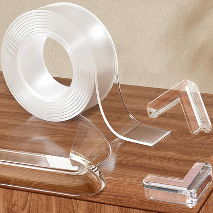 Corner Protectors Baby Proofing,2 in x 6.6ft Clear Edge Protector Strip,Furniture Corner Guards,Cabinets,Tables and Window Sill Sharp Corner Safety Bumpers