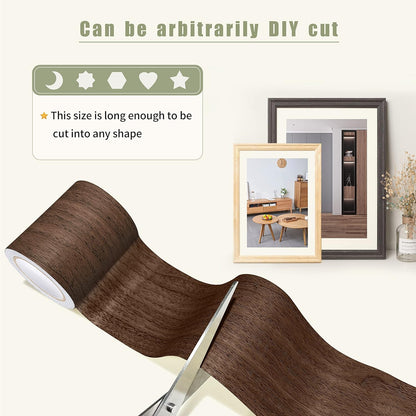 Besezx Wood Grain Repair Tape, 2.4" X15', Self Adhesive Wood Grain Repair Patch for Tables, Chairs, Baseboards, Doors, Windows, Floors, All Kinds of Furniture Renovation, Handicraft DIY. (Natural oak)
