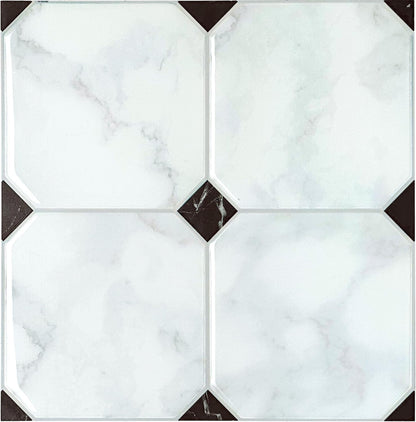 SMART TILES Peel and Stick Backsplash - 5 Sheets of 7,75" x 7,75" - 3D Adhesive Peel and Stick Tile Backsplash for Kitchen, Bathroom, Wall Tile, Checkered