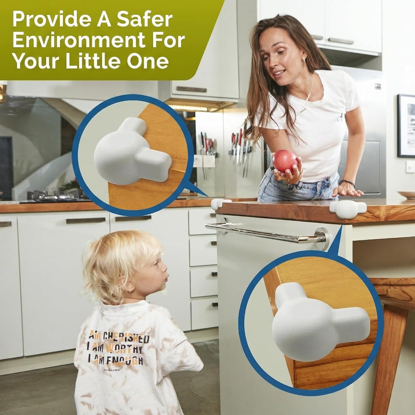 Silicone Corner Protectors for Baby Proofing – Soft Adhesive Corner Guards for Tables & Furniture, Child Safety Edge & Corner Bumpers. Protects Toddlers from Sharp Edges (12 Pack/Brown)