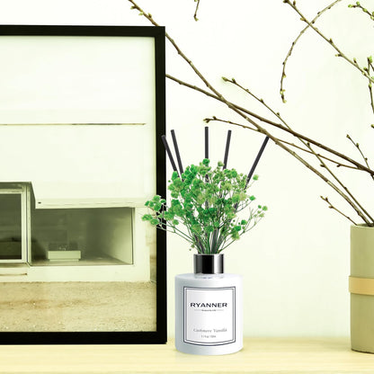 Reed Diffuser Set,5.1 fl oz Clean Linen Scent Diffuser with Sticks Home Fragrance Reed Diffuser with Essential Oil for Bathroom Shelf Decor&Air Freshener,Home Bathroom Office Decor & Gifts