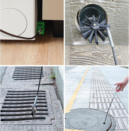 35" Flexible Drain Snake Grabber Tool, Upgraded Hair Clog Remover for Sink, Shower & Bathtub, Easy Reach Plumbing Weasel