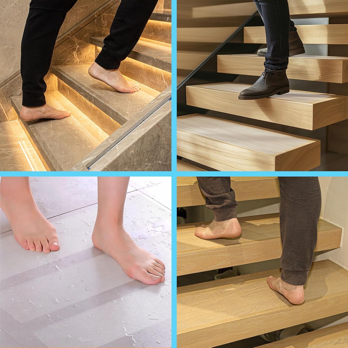 Lifegrip Anti Slip Tape, 4 Inch x 15 Foot Non-Slip Traction Grip Tape for Stairs, Waterproof Stair Treads Grip Non Slip, Non Skid Tape for Steps, Outdoor Black Grip Tape (4" X 15')