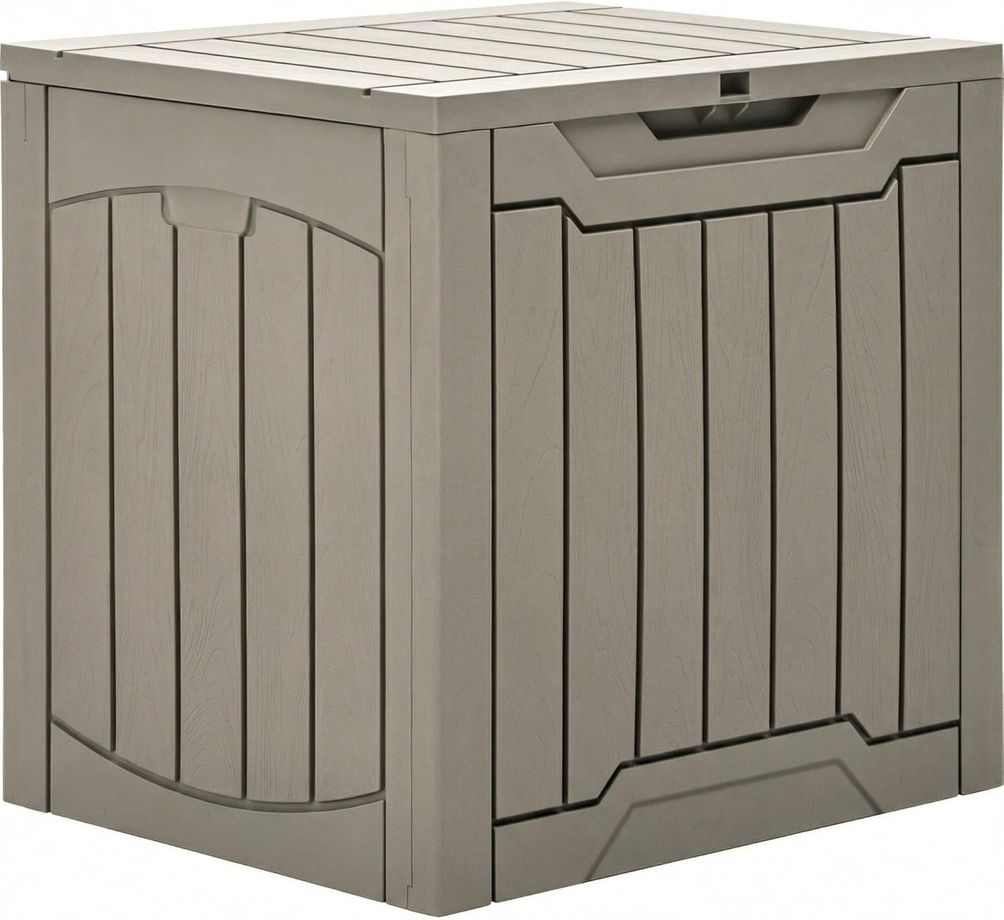 YITAHOME 31 Gallon Outdoor Storage Box | Resin Deck Box and Waterproof Package Delivery Box for Gardening Tools, Pool Supplies, Patio Furniture, Lockable, Taupe