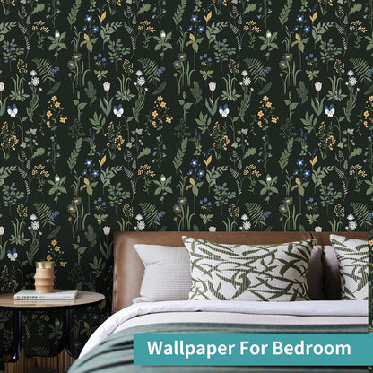 Removable Peel and Stick Wallpaper Boho 17.5 x 118 in Floral for Bedroom Bathroom Easy Peel Off Stick on Wallpaper Contact Paper Renter Friendly Wall Paper