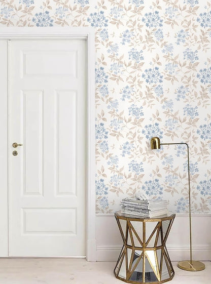 Heroad Peel and Stick Wallpaper Boho Beige Contact Paper Floral Wall Paper Removable Self Adhesive Wallpaper for Cabinet Bedroom Living Room Entryway Walls Bathroom Waterproof Vinyl Roll 17.3''x78.7''